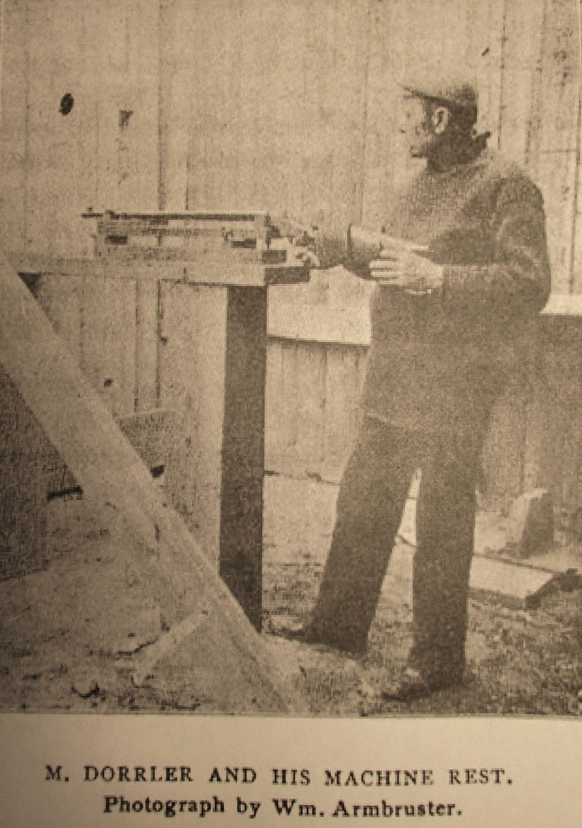 Dorrler at his machine rest.